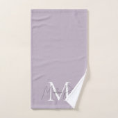 Moderne monogram scriptnaam logo lavender bad handdoek (Handdoek)