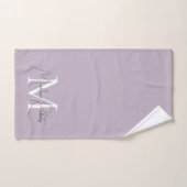 Moderne monogram scriptnaam logo lavender bad handdoek (Handdoek)