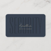 Moderne Monogram Security Engineer Donkerblauw Visitekaartje (Voorkant)