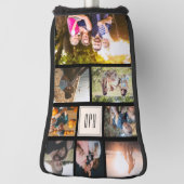 Moderne monogram serie Foto Collage Cool Trendy Golfheadcover (Draai 90)