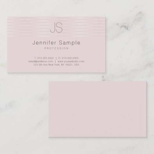 Moderne monogram Sjabloon Elegant Professional Visitekaartje (Voorkant / Achterkant)