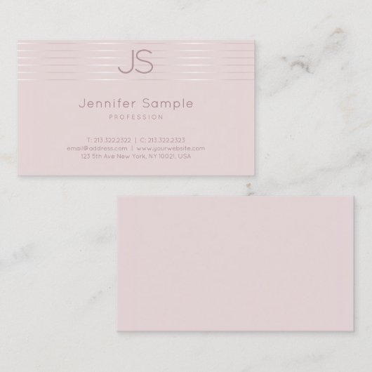 Moderne Monogram Sjabloon Elegant Professioneel Visitekaartje (Voorkant / Achterkant)