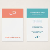 Moderne monogram Sjabloon Elegant Trend Colors Visitekaartje (Voorkant /achterkant)