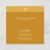 Moderne Monogram Sjabloon Elegante Trend Kleuren C Vierkante Visitekaartje (Achterkant)