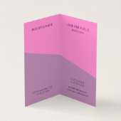 Moderne monogram Sjabloon Paars roze Visitekaartje (Binnen)