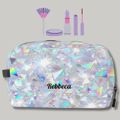 Moderne Monogram Sparkly Geometrische toilettas Toilettasje