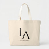 Moderne Monogram State Zomer LOS ANGELES LA Zwart Grote Tote Bag (Voorkant)
