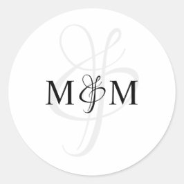 Moderne monogram Sticker zegels