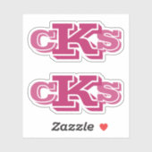 Moderne Monogram Stickers | Initiaal Etiketten (Vel)