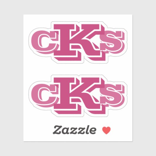 Moderne Monogram Stickers | Initiaal Etiketten (Vel)