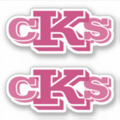 Moderne Monogram Stickers | Initiaal Etiketten (Voorkant)