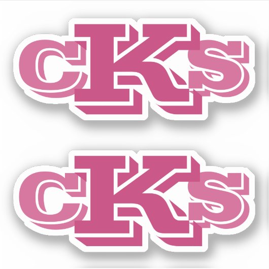 Moderne Monogram Stickers | Initiaal Etiketten (Voorkant)