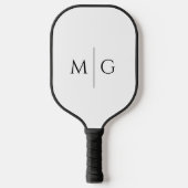 Moderne Monogram Stijlvolle Aangepaste Klassieke W Pickleball Paddle (Voorkant)