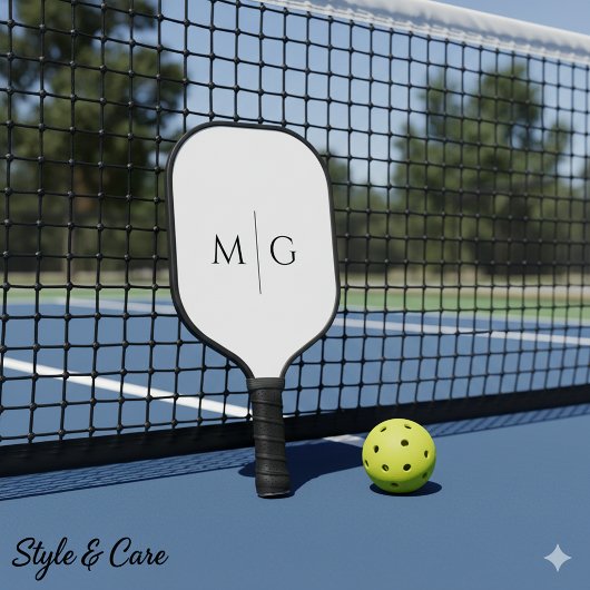 Moderne Monogram Stijlvolle Aangepaste Klassieke W Pickleball Paddle