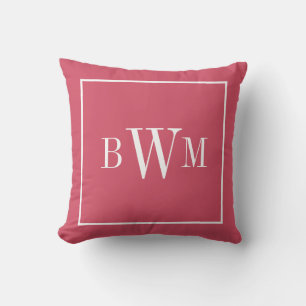 Moderne Monogram Stijlvolle Chique Meisjesachtige Kussen