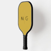 Moderne Monogram Stijlvolle Douane Metalen Goud Pickleball Paddle (Links)