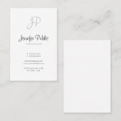 Moderne monogram stijlvolle kalligrafie Eenvoudig Visitekaartje (Voorkant / Achterkant)