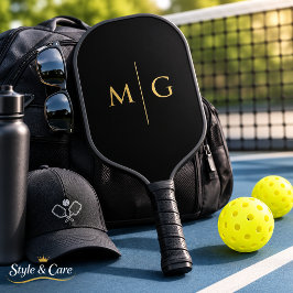 Moderne Monogram Stijlvolle Maatwerk Pickleball Paddle