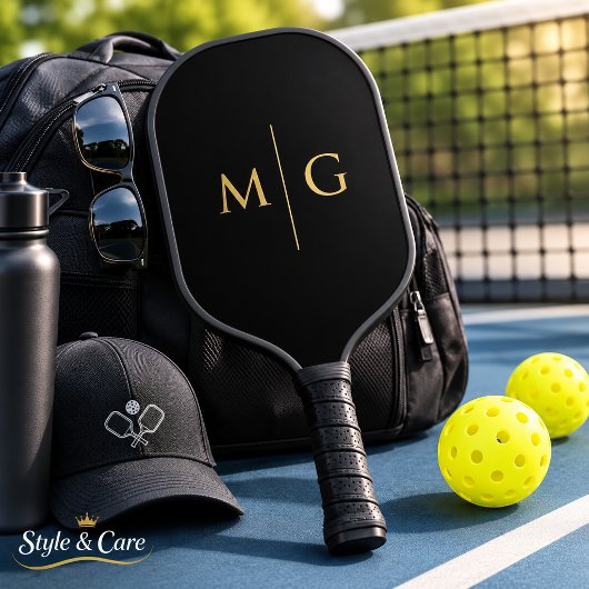 Moderne Monogram Stijlvolle Maatwerk Pickleball Paddle