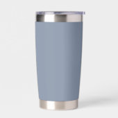 Moderne Monogram Stof Blauw Geïsoleerde Drinkbeker (Links)