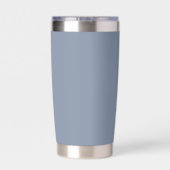 Moderne Monogram Stof Blauw Geïsoleerde Drinkbeker (Achterkant)