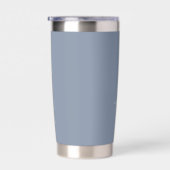 Moderne Monogram Stof Blauw Geïsoleerde Drinkbeker (Rechts)