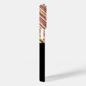 Moderne monogram stripes Geel Gold Black Case-Mate iPhone Case (Achterkant / Rechts)