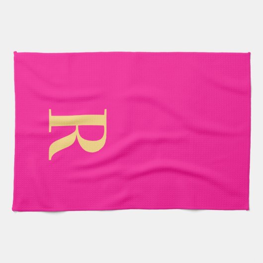 Moderne Monogram Theedoek (Horizontaal)