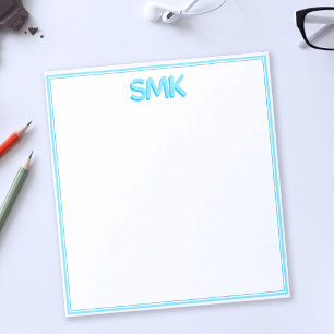 Moderne Monogram Trendy Schaduw Initialen Stijlvol Notitieblok