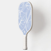 Moderne Monogram Trendy Tropische Periwinkle Pickleball Paddle (Links)