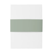 Moderne Monogram Trouw Elegante Saliegroen Uitnodigingen Wikkel (Achterkant Voorbeeld)