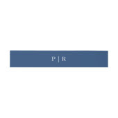 Moderne Monogram Trouw Elegante Saliegroen Uitnodigingen Wikkel (Vlak)