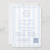 Moderne Monogram Trouwrepetie Diner Uitnodiging (Voorkant)