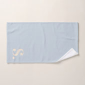Moderne monogram typografie blauw bad handdoek (Handdoek)
