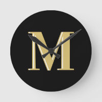 Moderne monogram typografie goud zwart