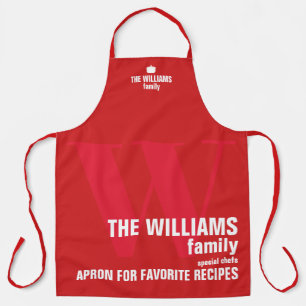 Moderne Monogram Typografie ROOD Schort
