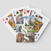 Moderne monogram Valentijnsdag Pokerkaarten (Achterkant)