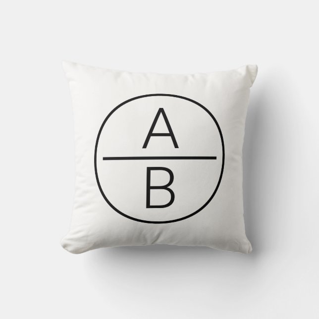 Moderne monogram van twee beginletters kussen (Voorkant)