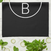 Moderne monogram van twee beginletters theedoek (Gevouwen)