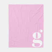 Moderne monogram vet letter zacht roze minimalist fleece deken (Voorkant)