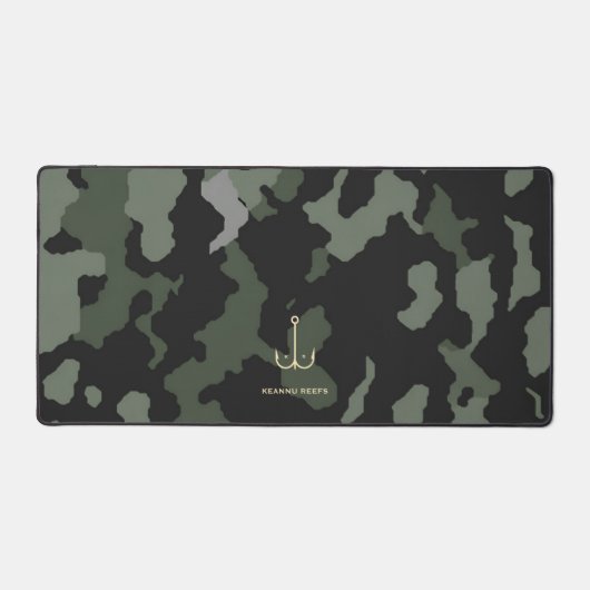 Moderne Monogram Visser Camouflage Bureaumat (Voorkant)