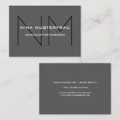 Moderne Monogram Vorlage Visitekaartje (Voorkant / Achterkant)