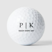 Moderne Monogram Waarde Golfbal 12-pack Golfballen (Voorkant)