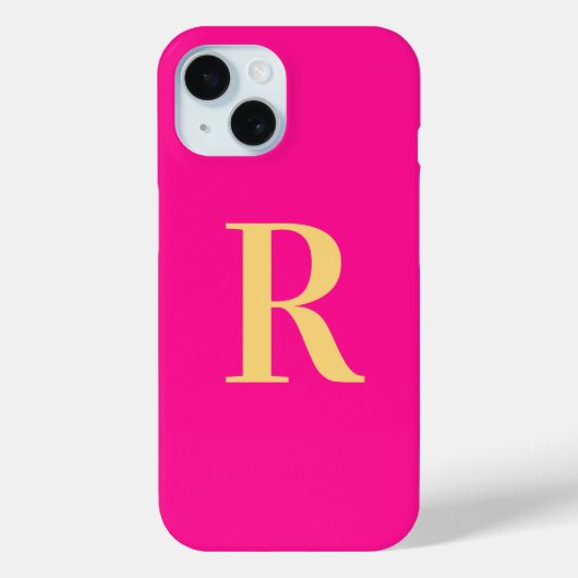 Moderne monogram warm roze Case-Mate iPhone case (Achterkant)