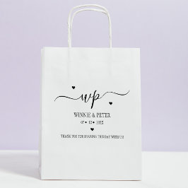 Moderne Monogram Weddenschap Rubberstempel