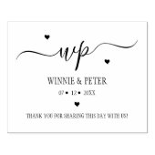 Moderne Monogram Weddenschap Rubberstempel (Afrduk)