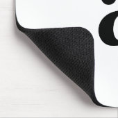 Moderne monogram wit minimalistisch muismat (Hoek)