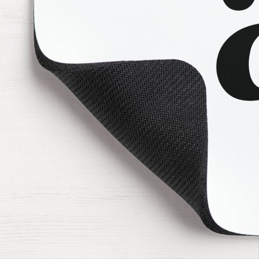 Moderne monogram wit minimalistisch muismat (Hoek)