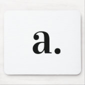 Moderne monogram wit minimalistisch muismat (Voorkant)