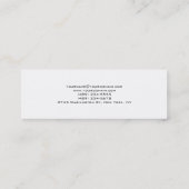 Moderne Monogram wit rood schoon Visitekaartje (Achterkant)